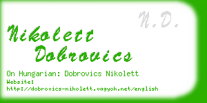 nikolett dobrovics business card